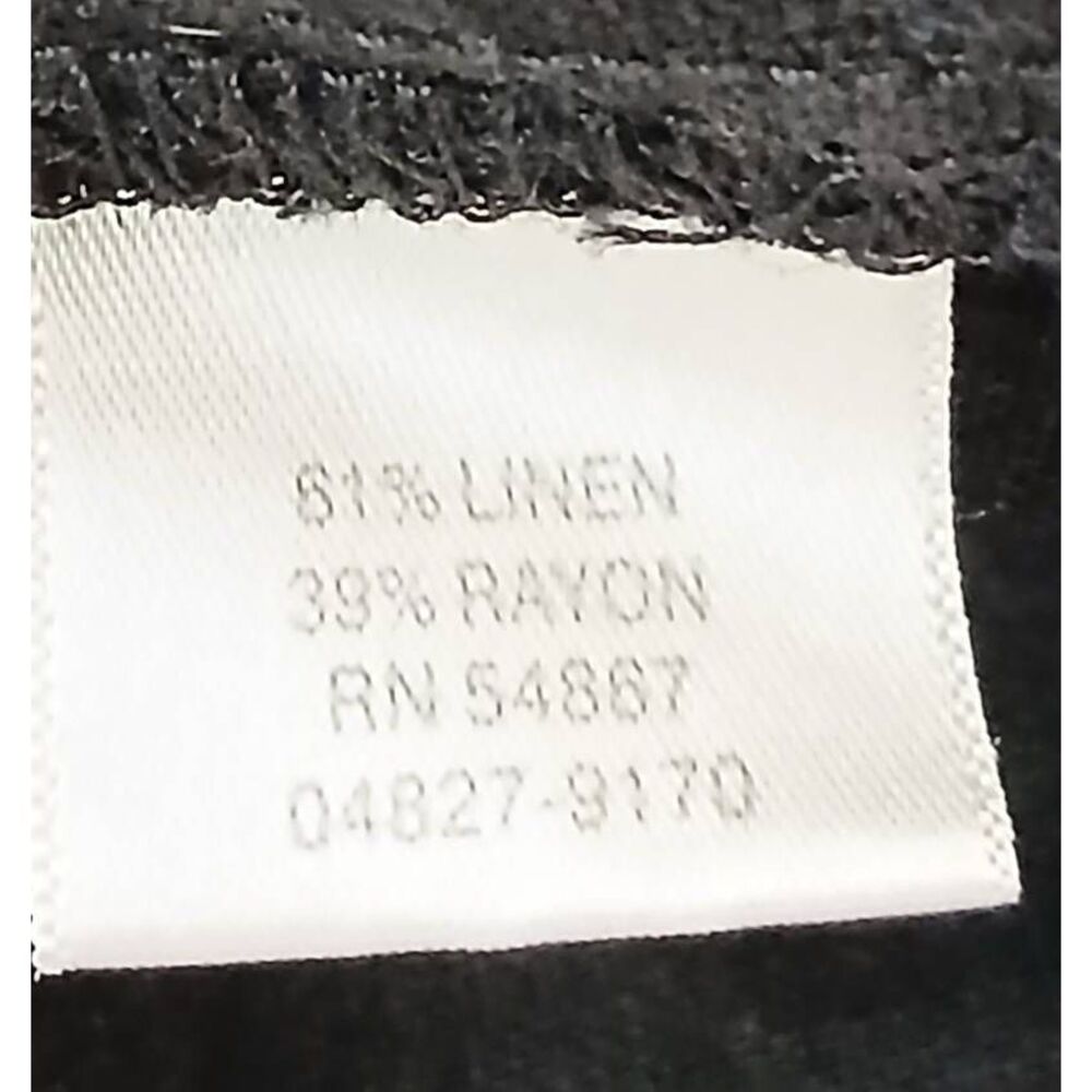 Cj banks womens xl linen jacket black spring summer lightweight 3/4 sleeve - Picture 6 of 9